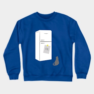 Retro Fridge and Cat Crewneck Sweatshirt